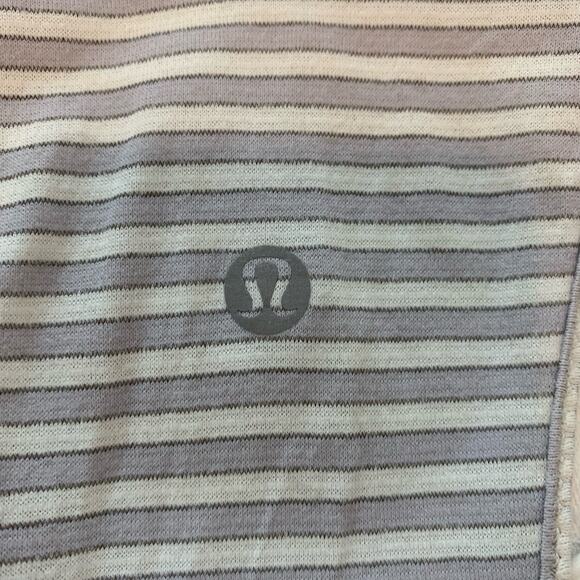 Lululemon Gray and White Striped Racerback Tank Top - Picture 5 of 5